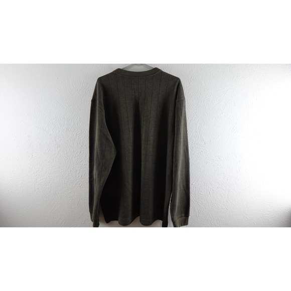 Columbia Sweater Men's XL Long Sleeve Knit V darkgreen Neck Cotton Poly Blend - Picture 6 of 12